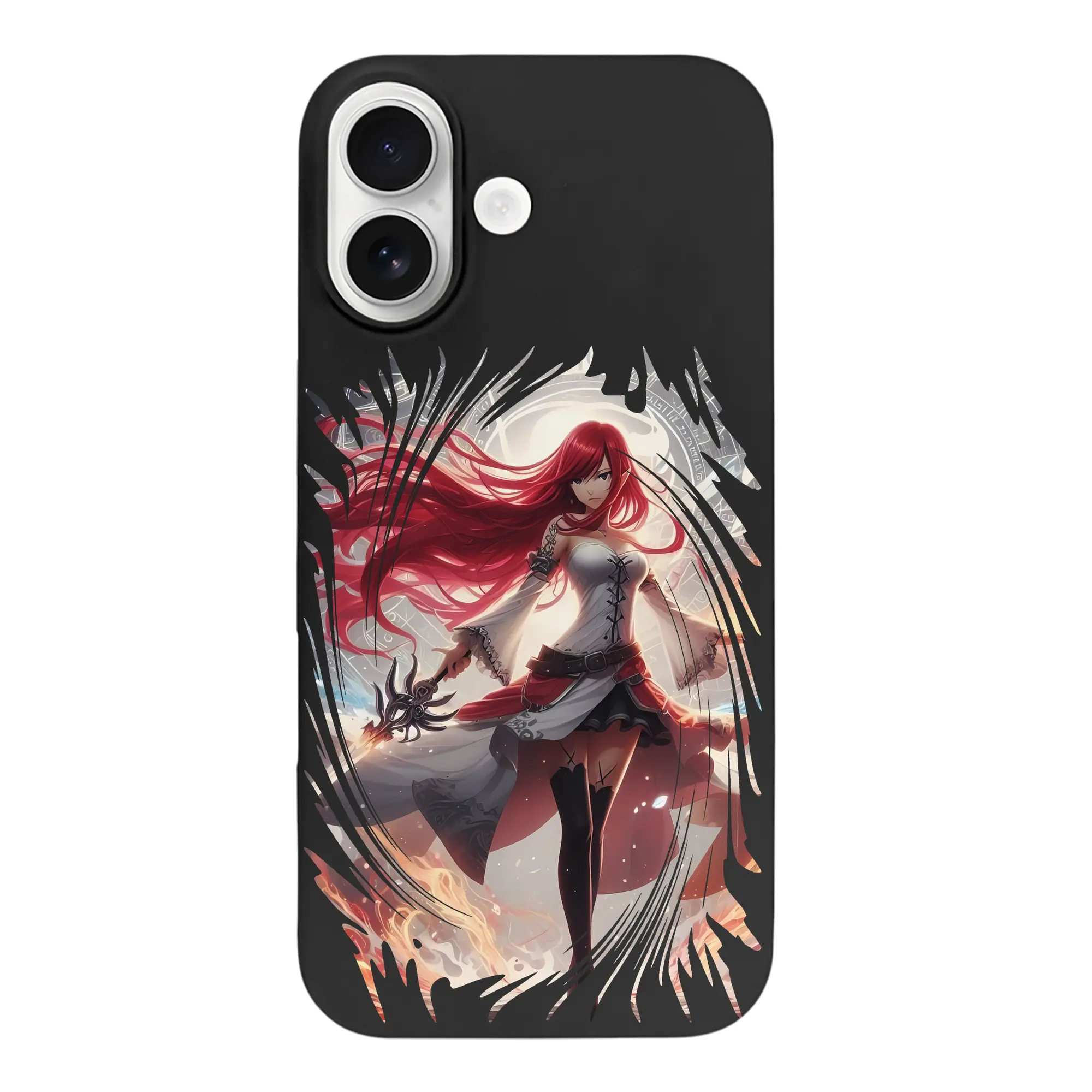 フェアリーテイル グッズ エルザ・スカーレット - iPhone 17 シリーズ シリコンケース 薄型 耐衝撃 指紋防止 ソフトタッチカバー 精密フィット 傷防止 保護ケース iPhone 17/17 Air/17 Pro/17 Pro Max 対応